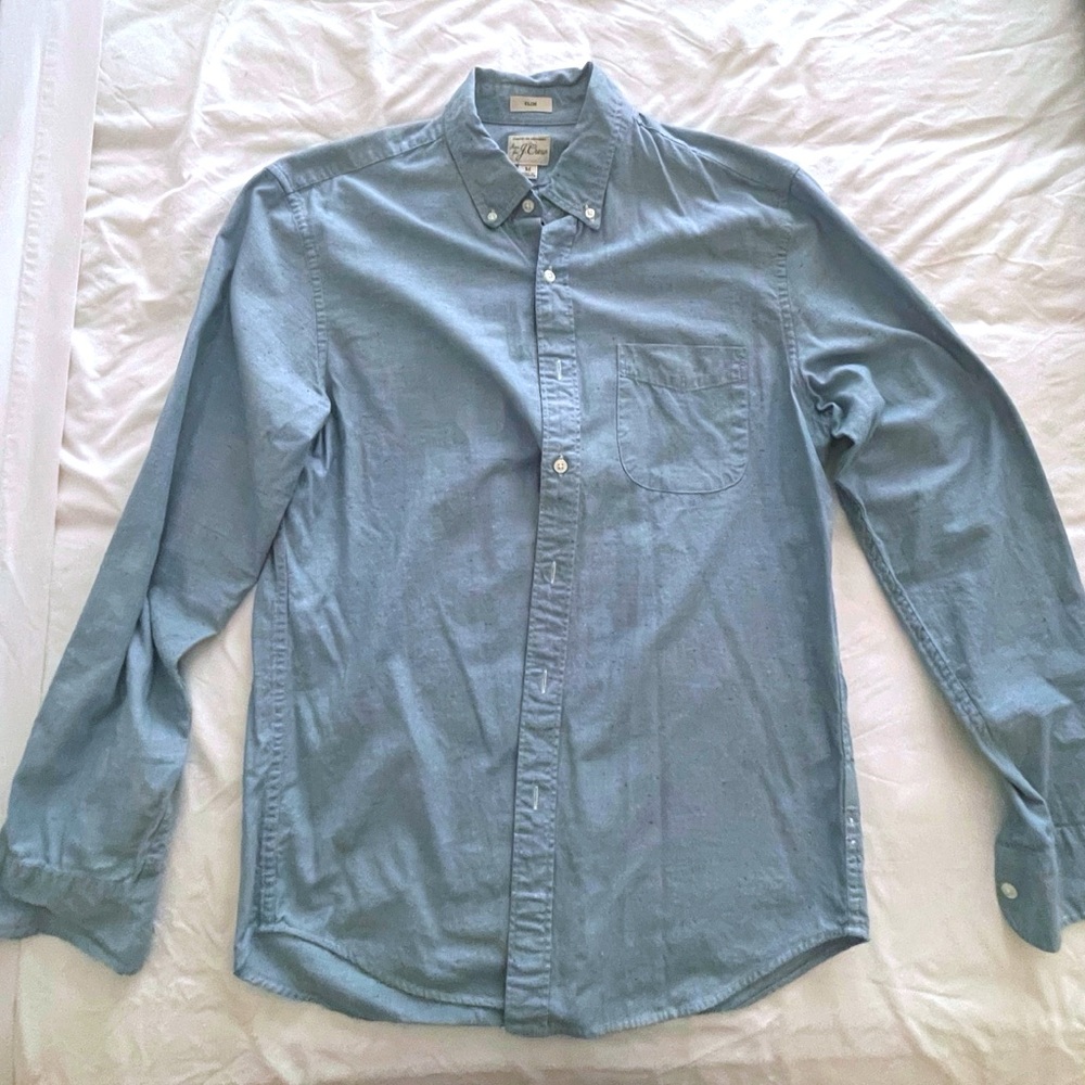 J. Crew Men’s Slim Fit Blue Casual Shirt